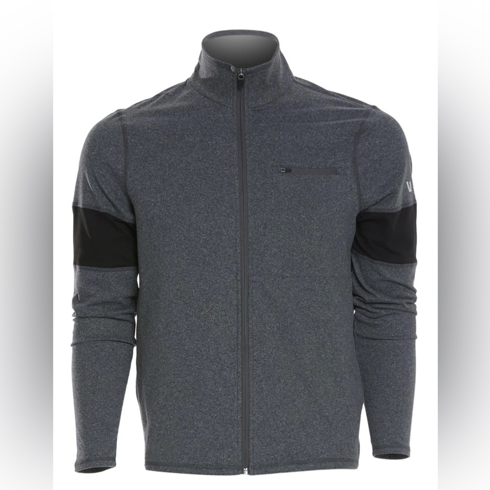 Vuori Men's Terra Stretch Zip Up Jacket Size Small Black Gray